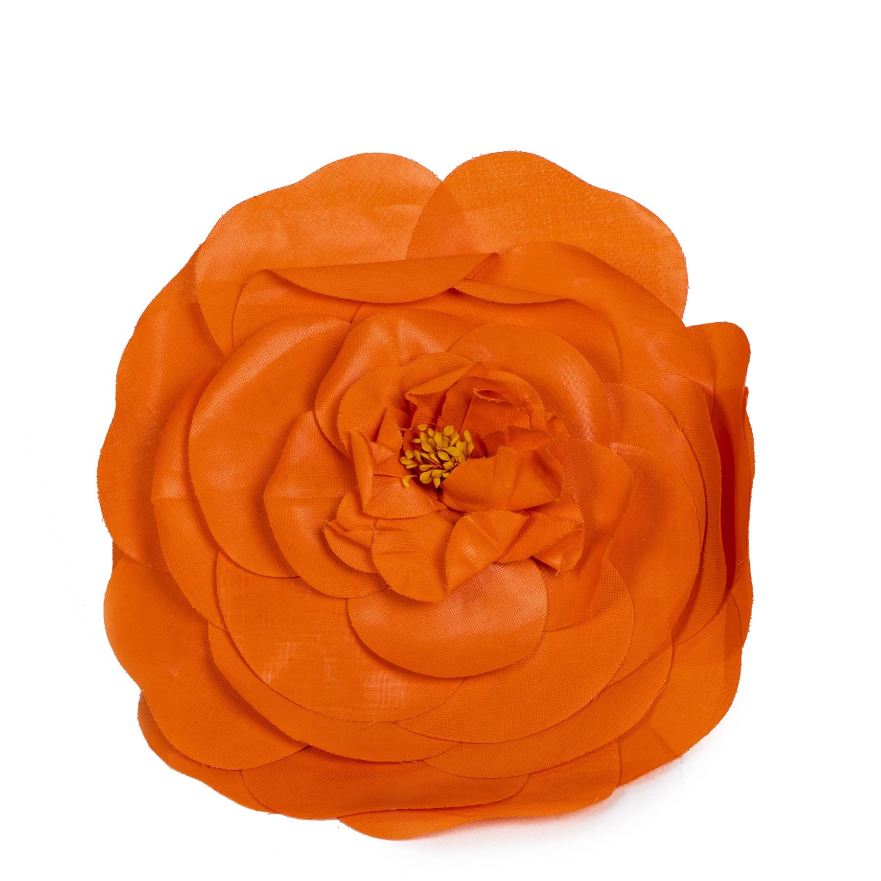 orange flower brooch
