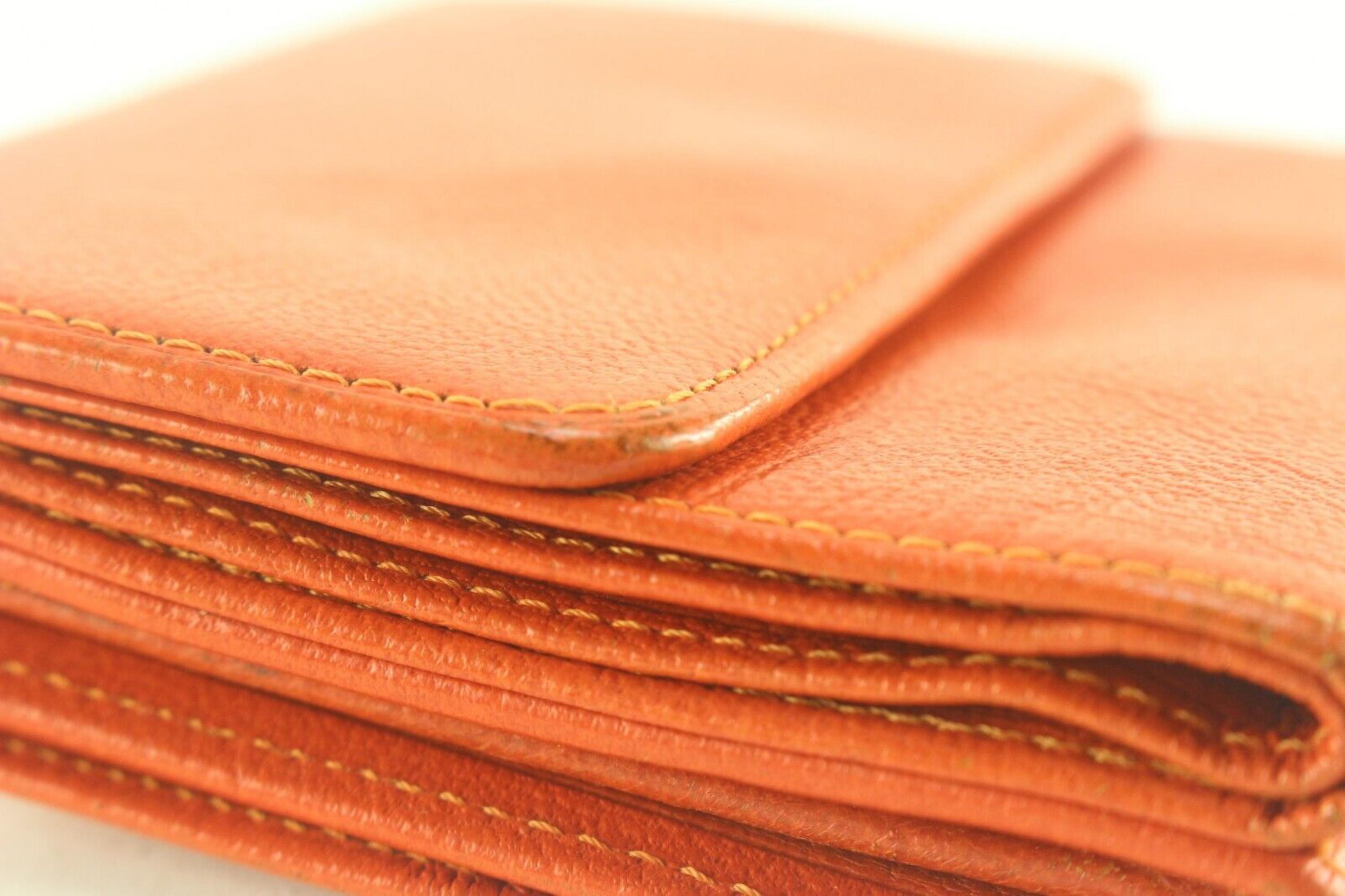 Chanel Orange CC Compact Trifold Wallet 2CC712K 8