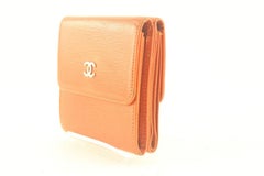 Chanel Orange CC Compact Trifold Wallet 2CC712K