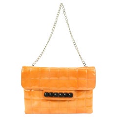 Chanel Orange Chocolate Bar Quilted Keyboard Chain Bag s210ck51