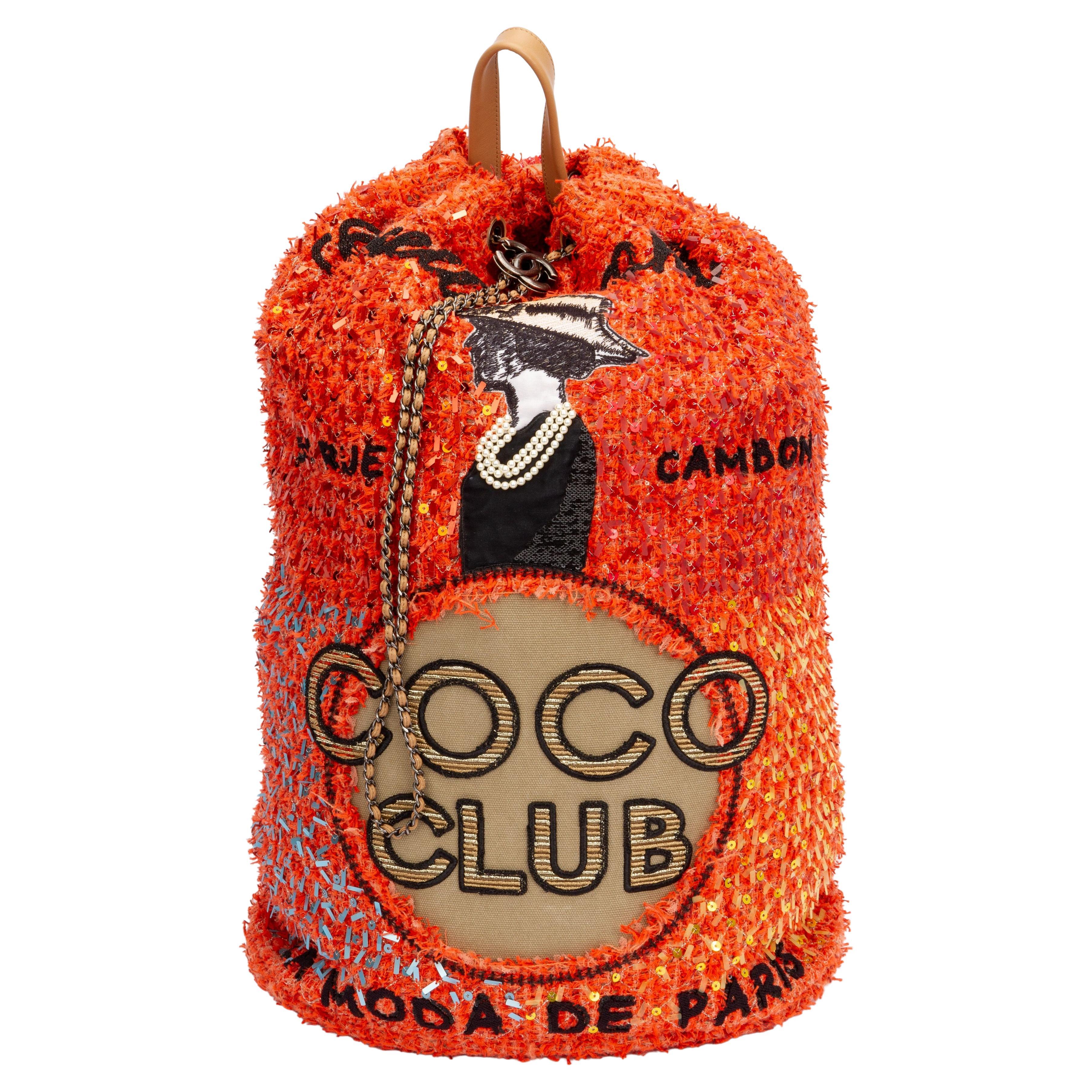 Chanel Orange Coco Cuba Backpack