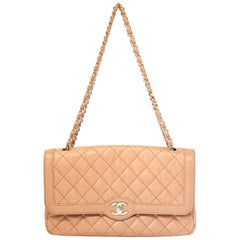 Chanel Orange Distressed Lambskin Diana Flap Bag No. 21