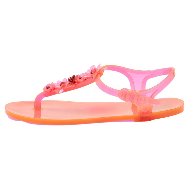 Pink Chanel Sandals - 13 For Sale on 1stDibs