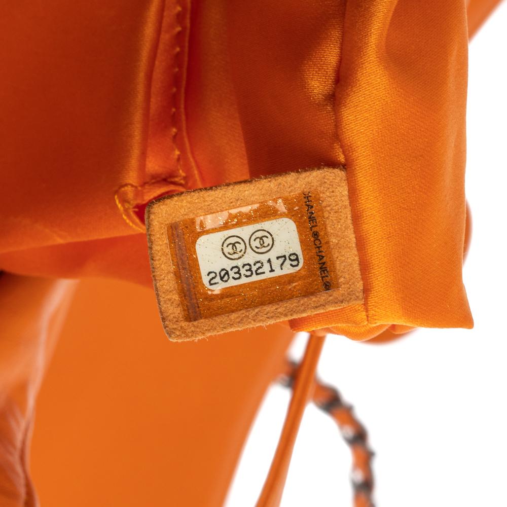 Chanel Orange Leather Grocery By Chanel Drawstring Flap Bag 1