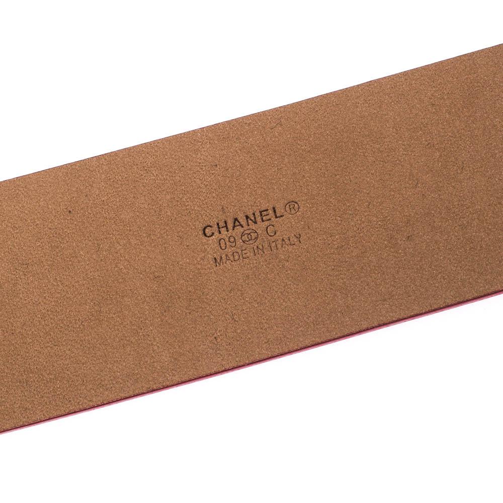 Chanel Orange Patent Leather CC Buckle Belt 70cm 5