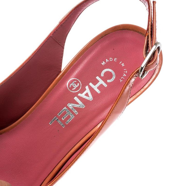 chanel open toe platform