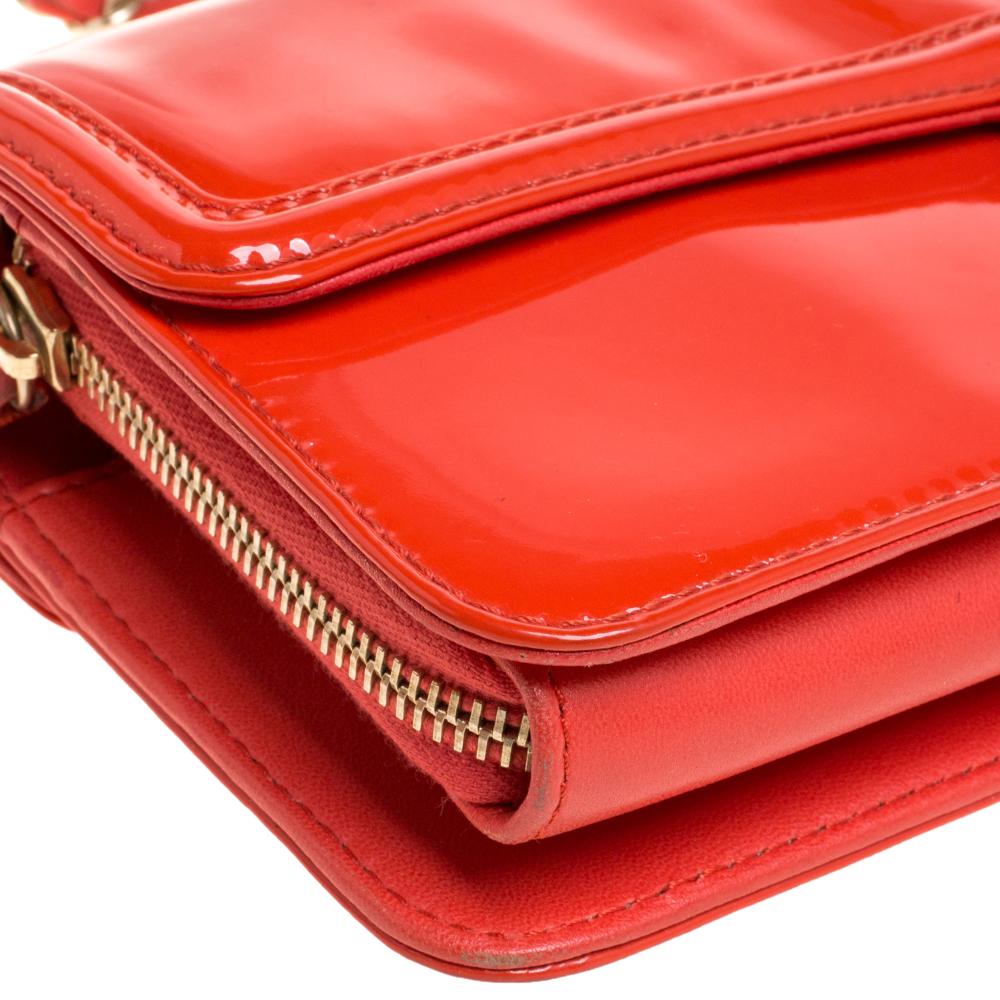 Chanel Orange Patent Leather Reissue Flap Bag 2