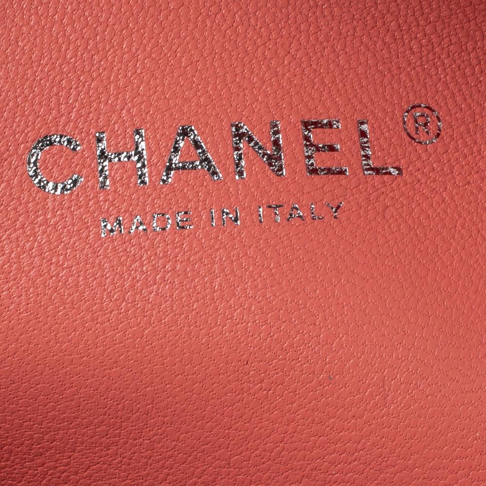 Chanel Orange Quilted Caviar Leather Just Mademoiselle Bowler Bag 3