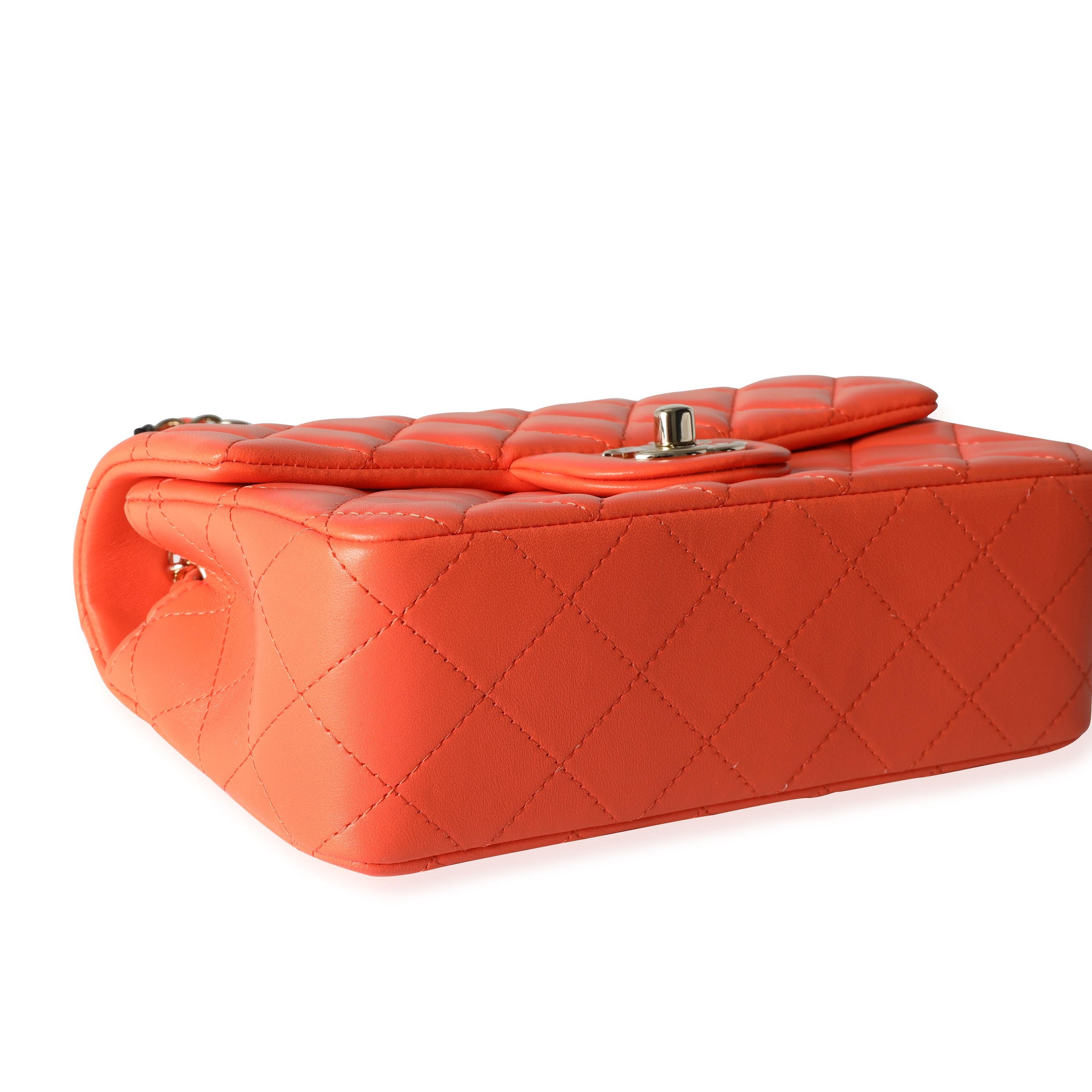 orange quilted bag