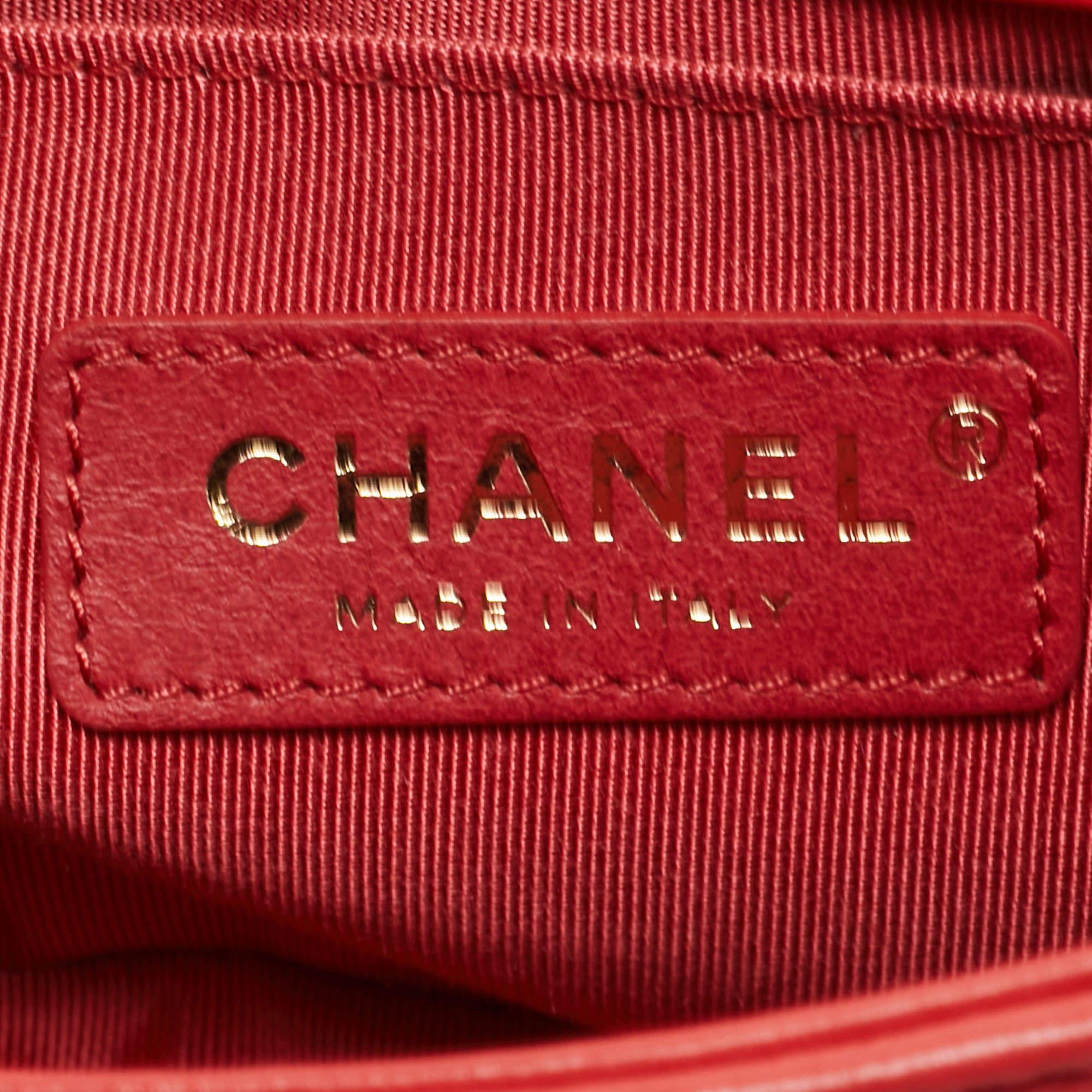 Chanel Orange Quilted Leather Envelope Flap Waist Bag 7