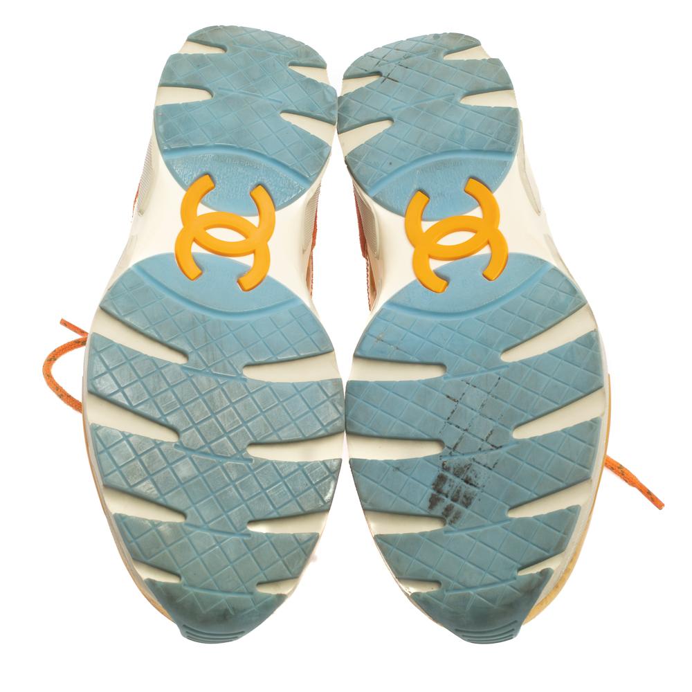 orange chanel sneakers