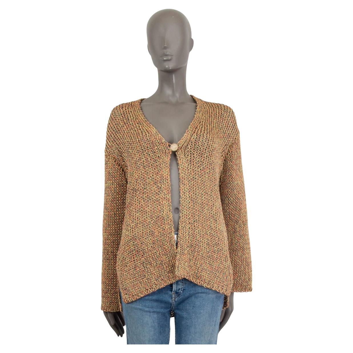 Chanel Boucle Knit Cardigan Sweater with Belt Oatmeal Tan 06P ...