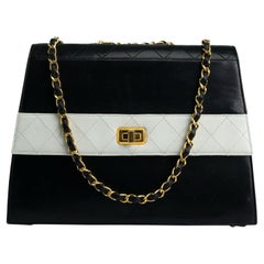 Chanel Oreo 80's Vintage Rare Collectors Classic Flap Bag