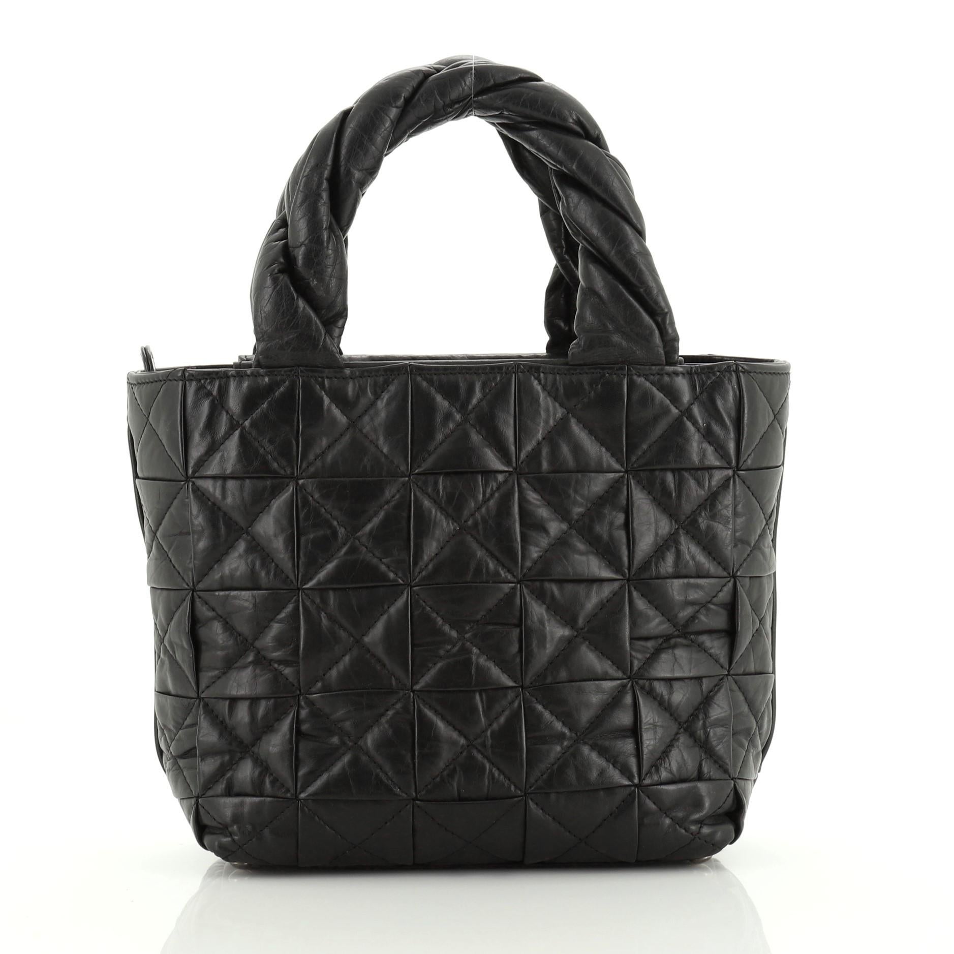 Chanel Origami Tote Quilted Aged Calfskin Small In Good Condition In NY, NY