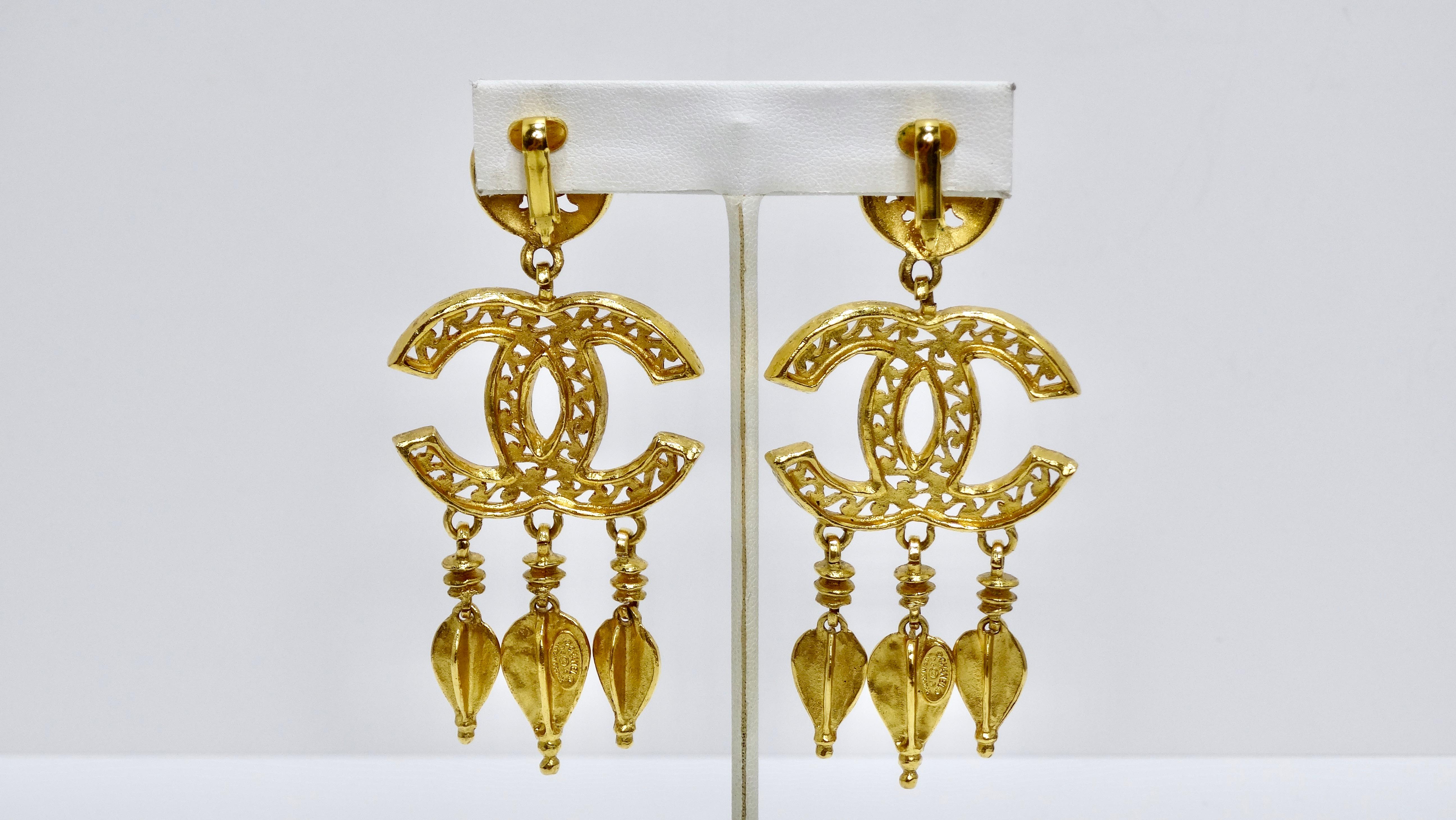 chanel hanging earrings