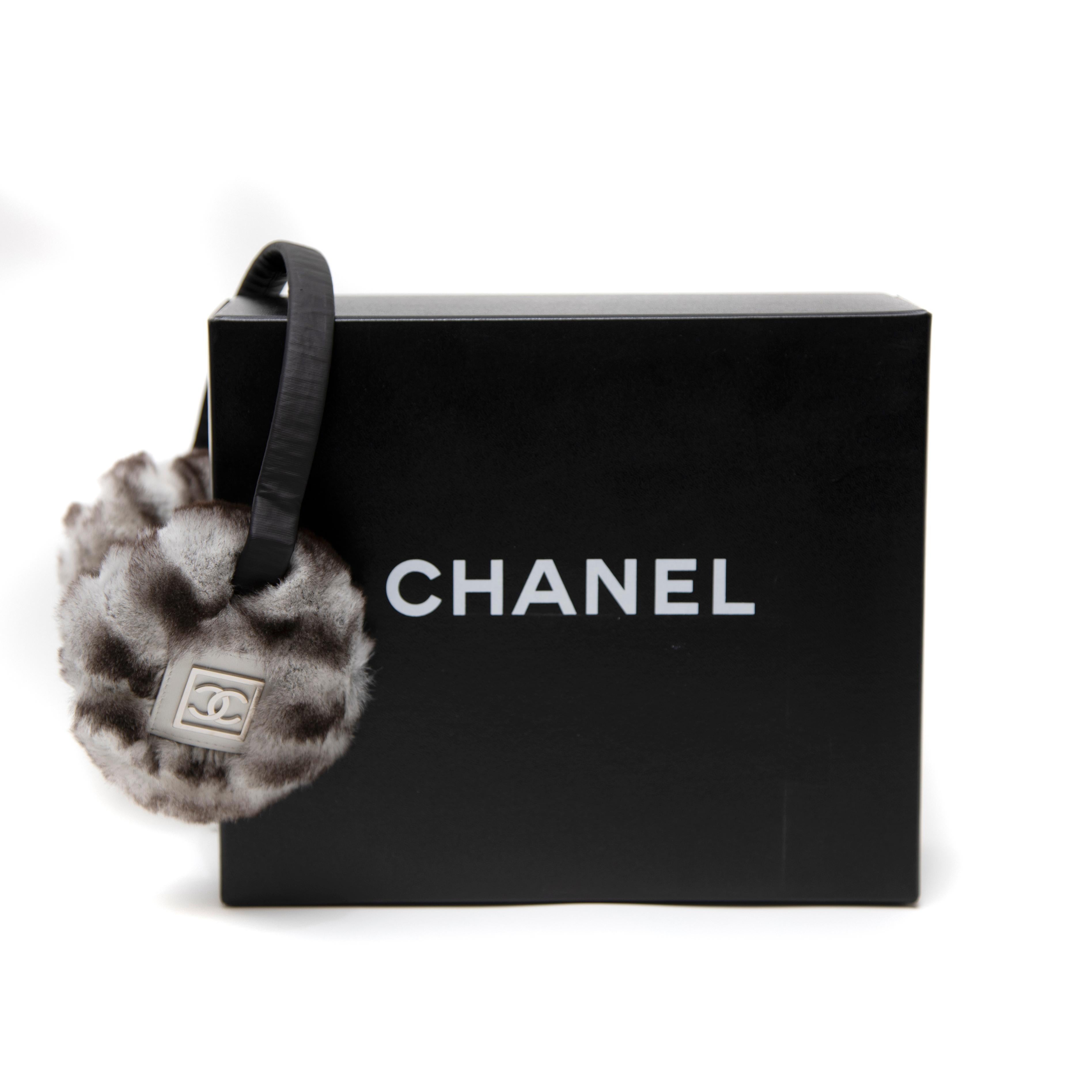 Women's or Men's Chanel Orylag Fur Earmuffs For Sale