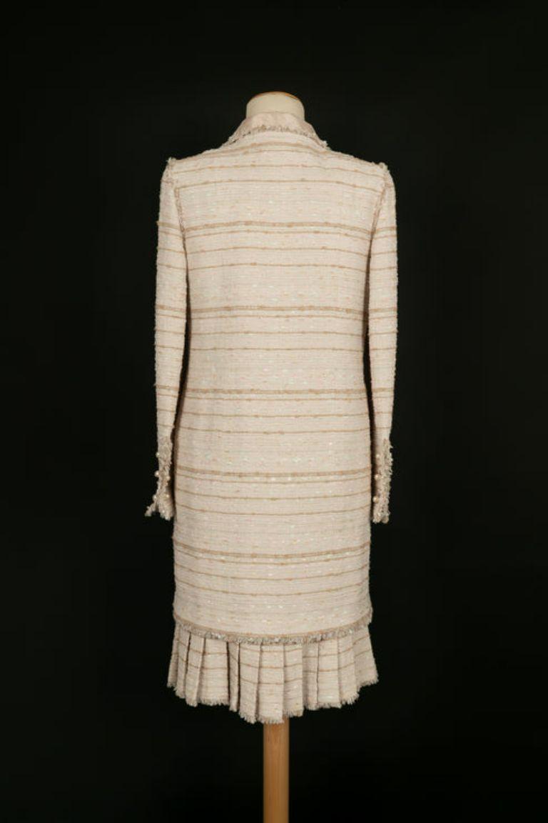 Ensemble Chanel, jupe et manteau, taille 40 FR, été 2004 Pour femmes en vente
