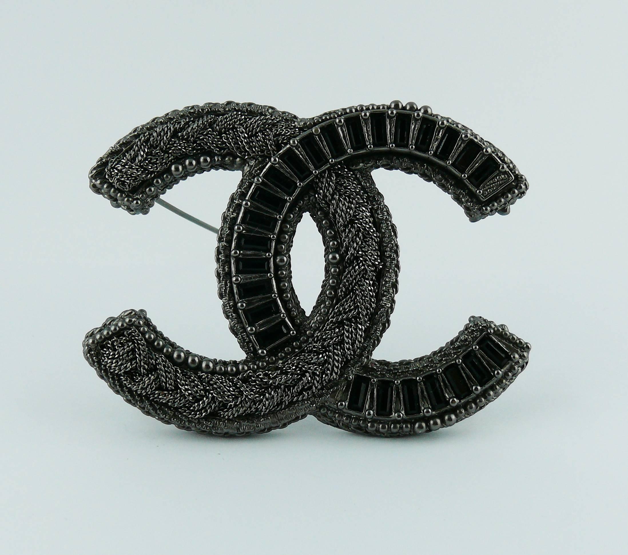 Chanel Oversized Logo Brooch In Excellent Condition In Nice, FR