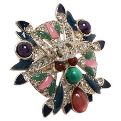 Chanel Oversized Stone-embellished CC Ring