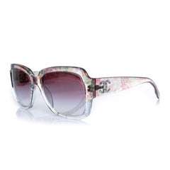 Chanel, oversized sunglasses with silver CC