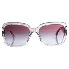 Chanel, oversized sunglasses with silver CC