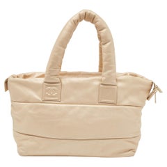 Chanel Pale Gold Leather Coco Cocoon Tote
