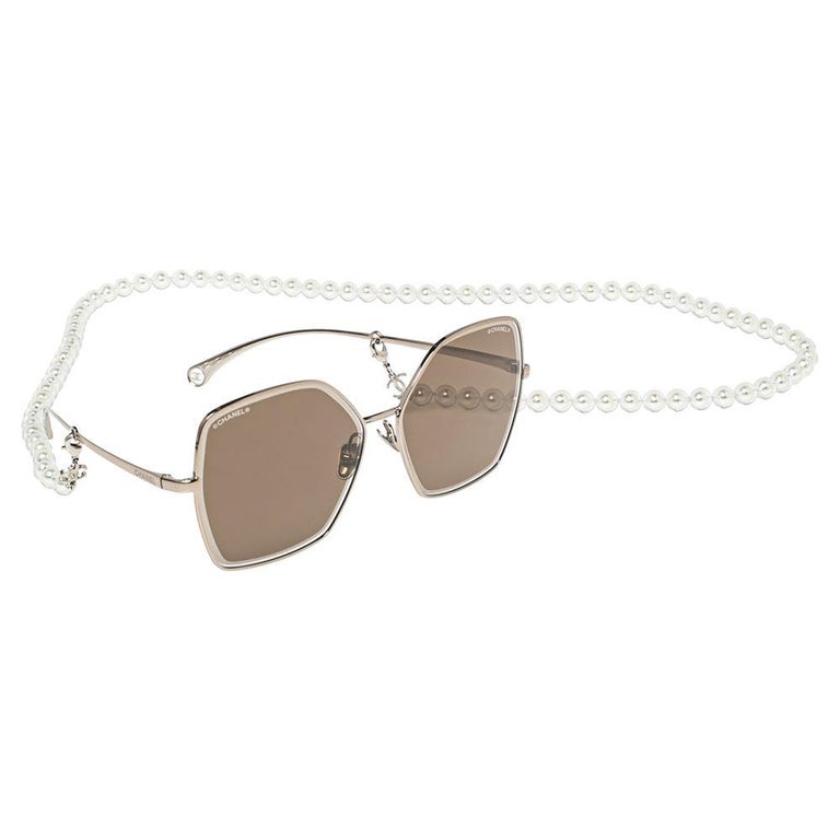 chanel butterfly pearl sunglasses
