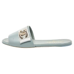 CHANEL, Shoes, Chanel Pearl Thong Sandals Black
