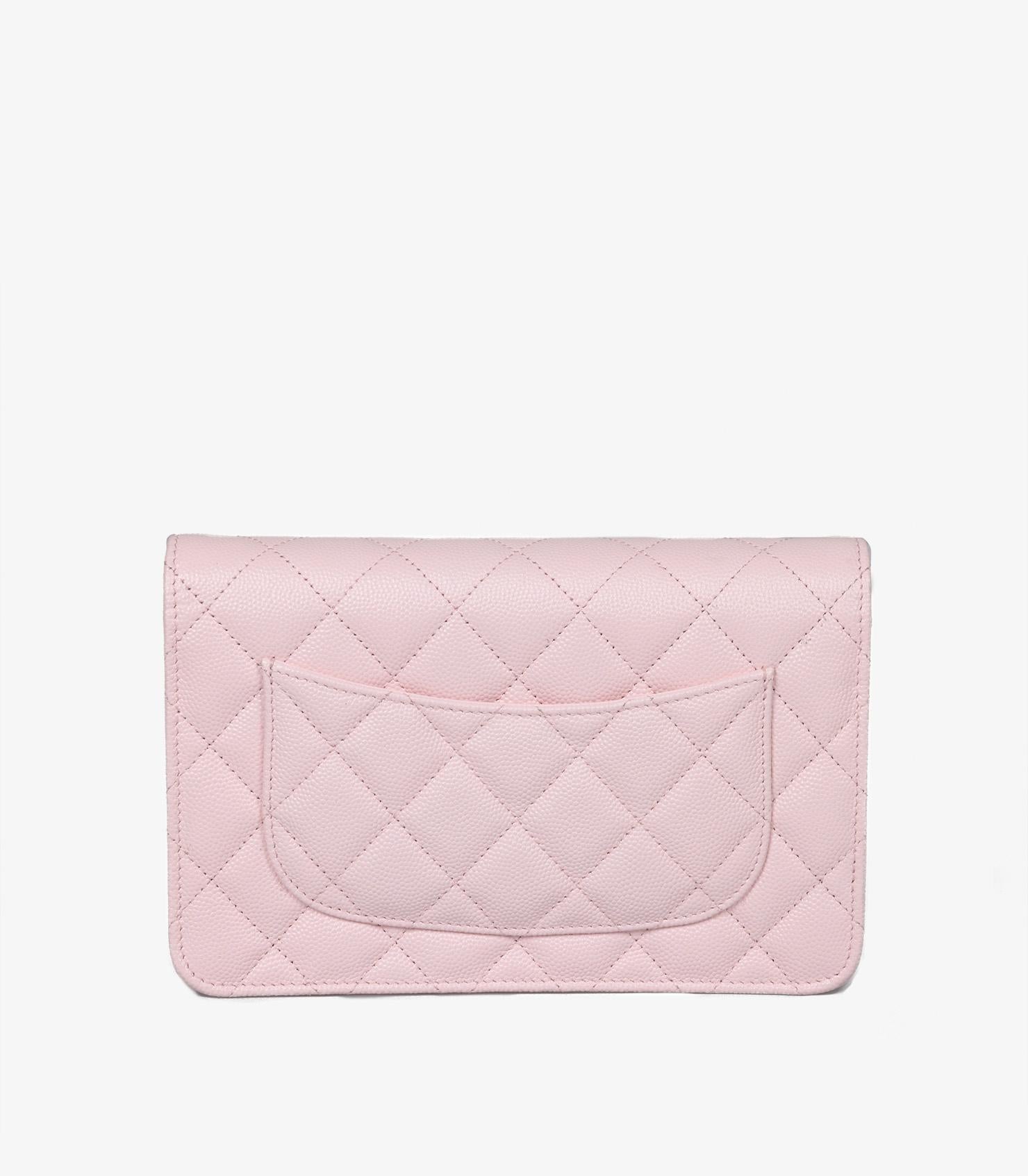 Chanel  Pale Pink Quilted Caviar Leather Wallet-on-Chain WOC 1