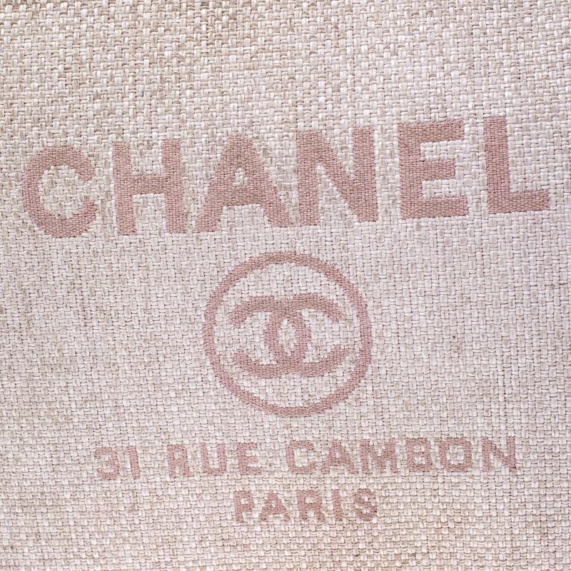 Chanel Pale Pink Raffia Large Deauville Clutch 6
