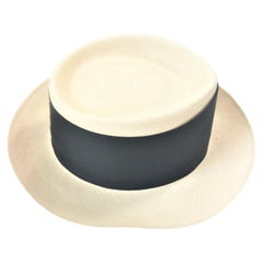 CHANEL PANAMA STRAWHAT size 57 signed 1994