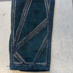 Chanel Pantaloni in Velluto con Cuciture Couture, Early 2000s