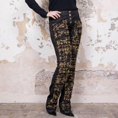 CHANEL Pants 'Paris Moscou' in Gray Denim Fabric Size 40FR