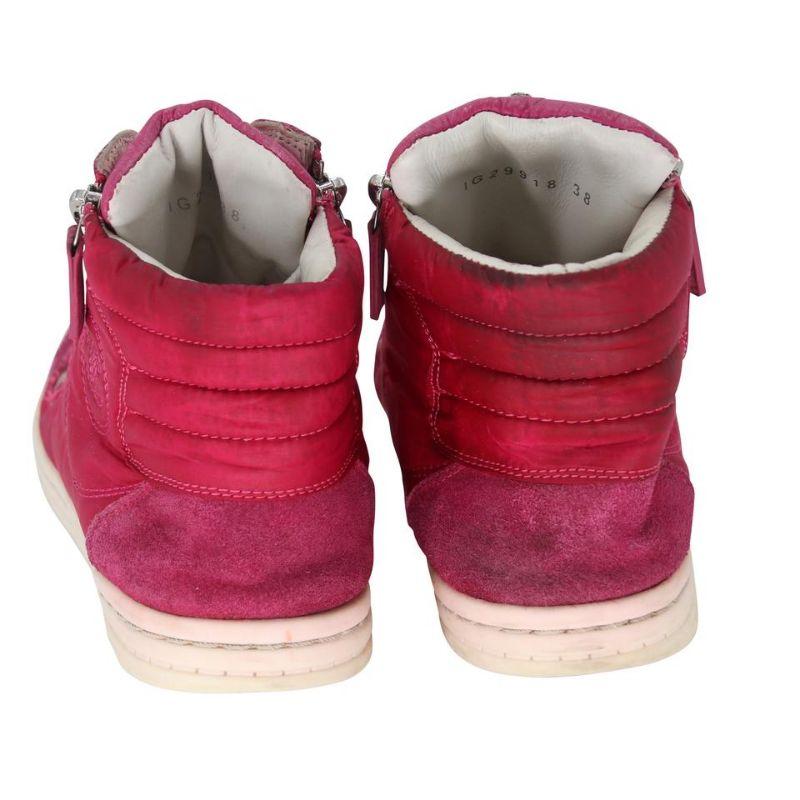 Pink Chanel Paradarus CC Monogram 38 Coco Mother of Pearl Sneakers CC-0703N-0003 For Sale