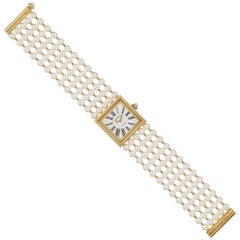 Chanel Paris 18k Yellow Gold Pearl Mademoiselle Watch