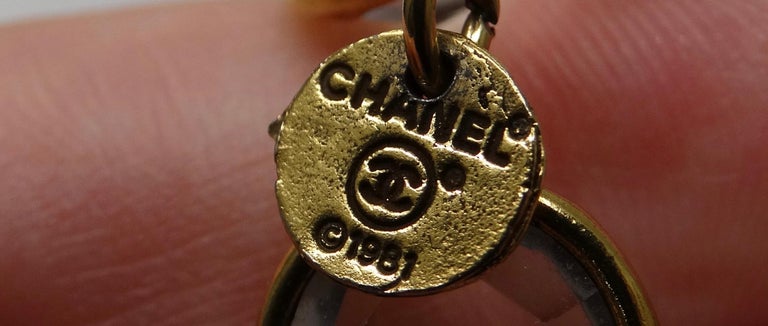 Chanel Paris 1981 Crystal Chain Sautoir Necklace at 1stDibs