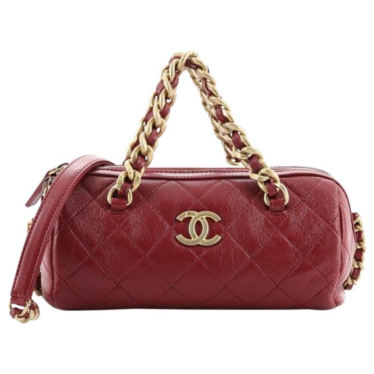 Chanel Paris-31 Rue Cambon Bowling Bag Quilted Shiny Lambskin Small