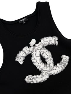 CHANEL Paris-31 Rue Cambon Crop Top in Black
