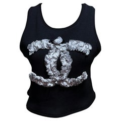 Chanel Paris-31 Rue Cambon Crop Top in Black