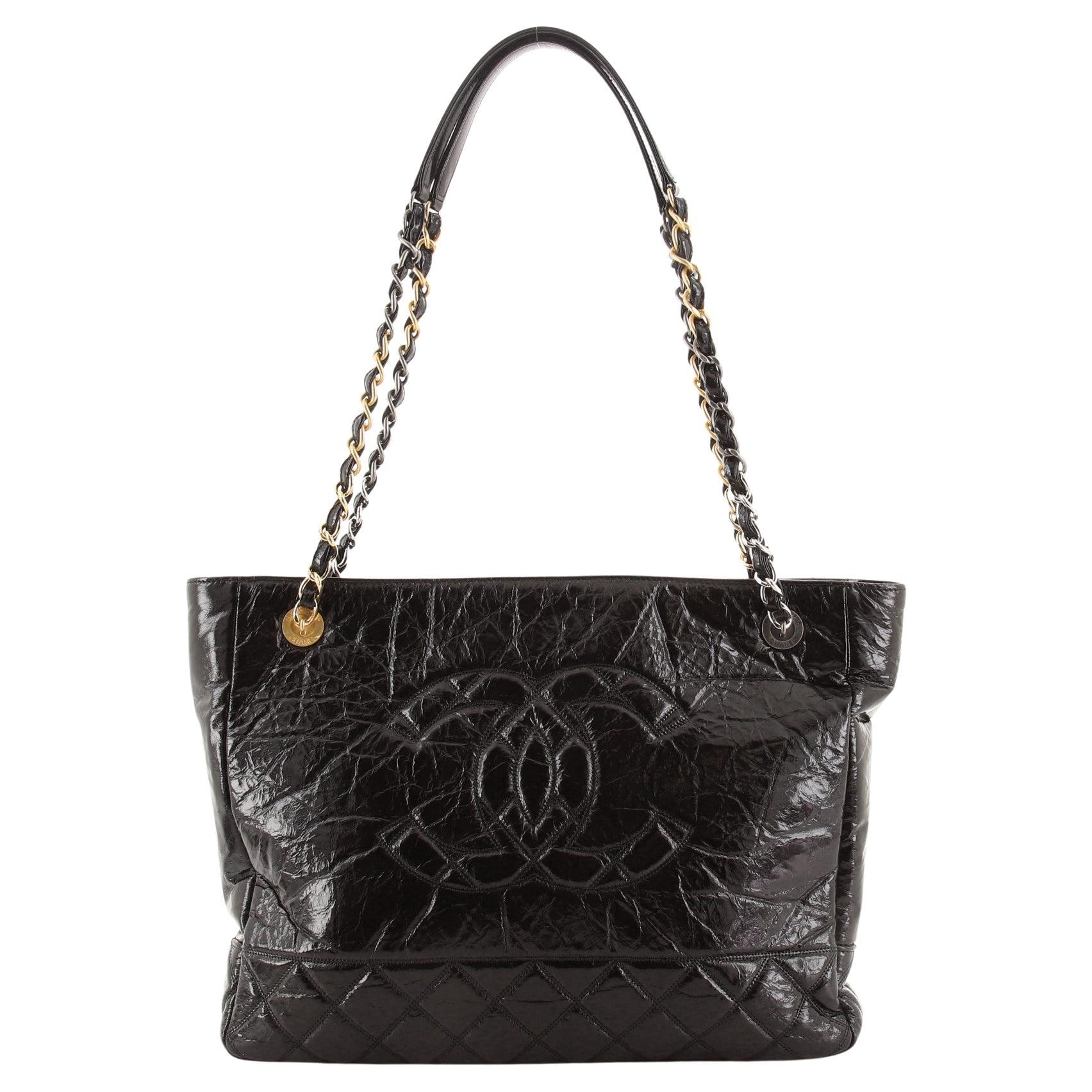Chanel Cambon Ligne Bowler 227067 Pink X Black Quilted Leather Shoulder Bag