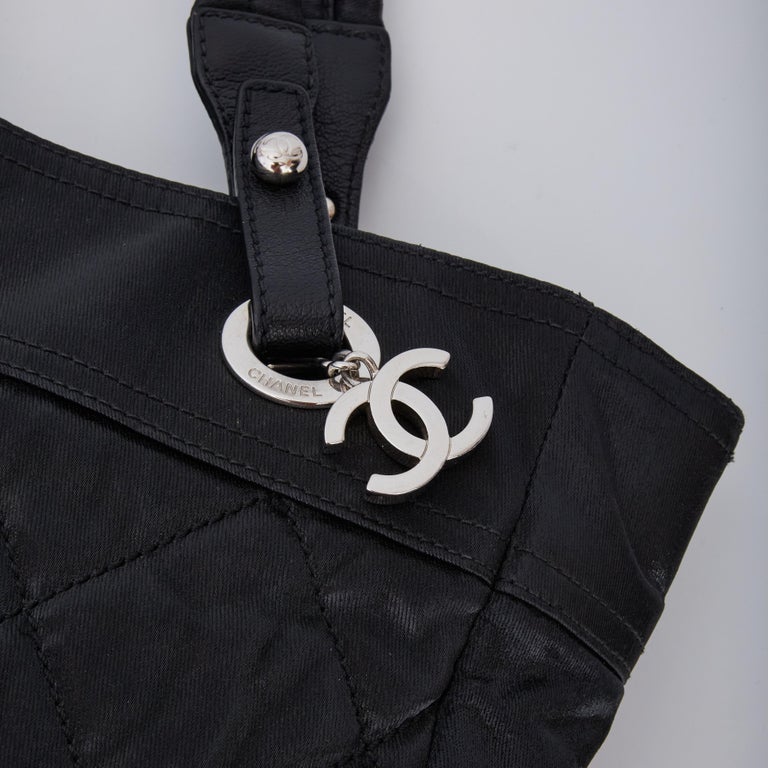 Chanel Black Paris Biarritz Medium Shopping Tote Bag Chanel