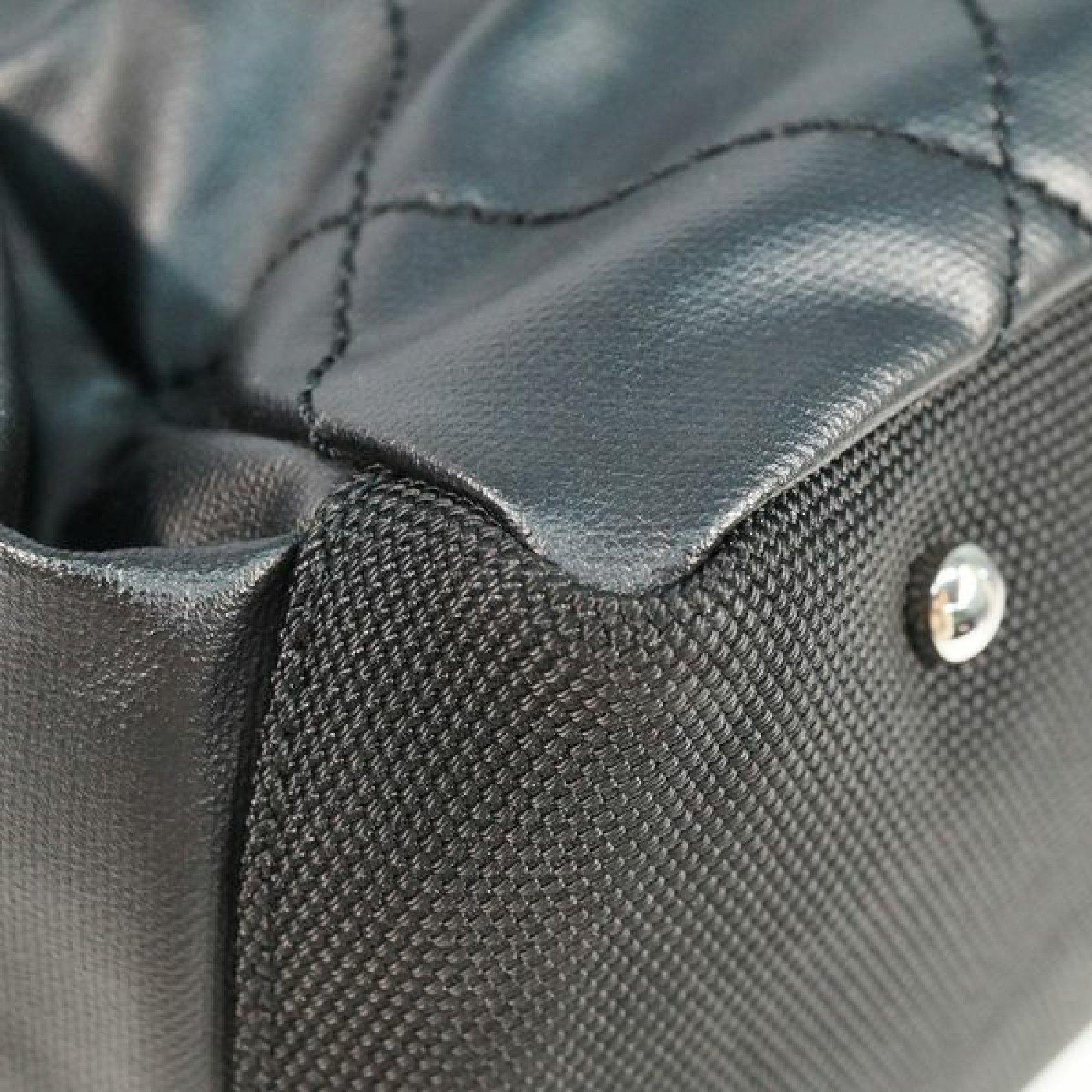 CHANEL Paris Biarritz tote MM Womens shoulder bag A34209 black x silver hardware 1