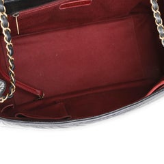 Chanel Paris-Bombay Black Aged Quilted Calfskin Pondicherry Flap Bag
