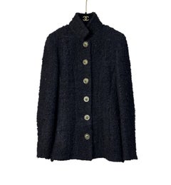 Chanel Paris-Bombay Schwarz Tweed Jacke, Gripoix Knöpfe Sz.38