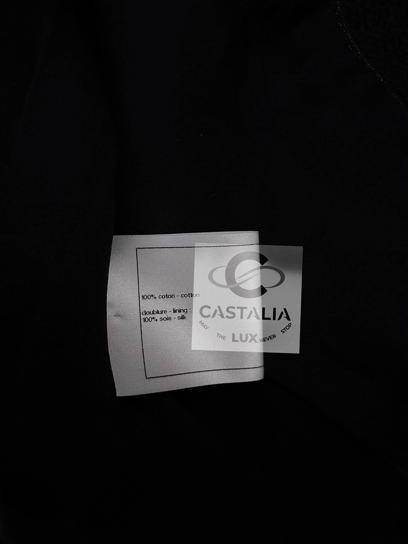 Chanel Paris / Bombay CC Gripoix Buttons Black Tweed Jacket 42 FR For Sale 10