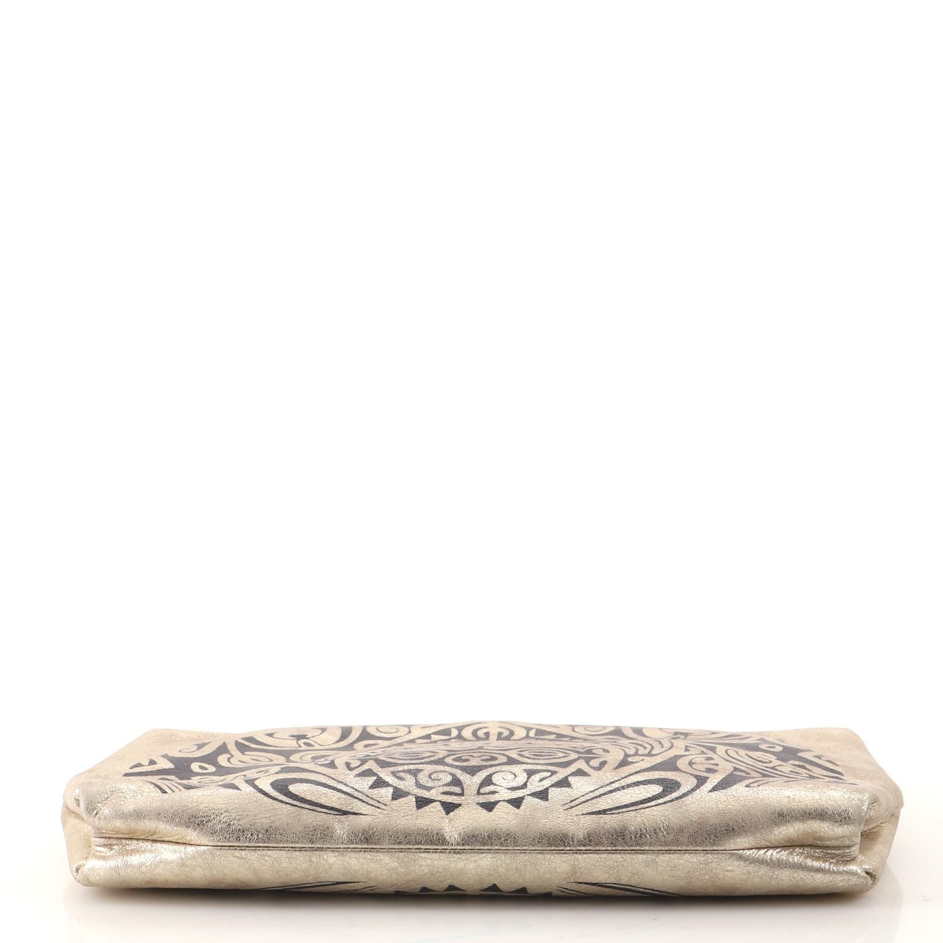 Women's or Men's Chanel Paris-Bombay Frame Clutch Leather