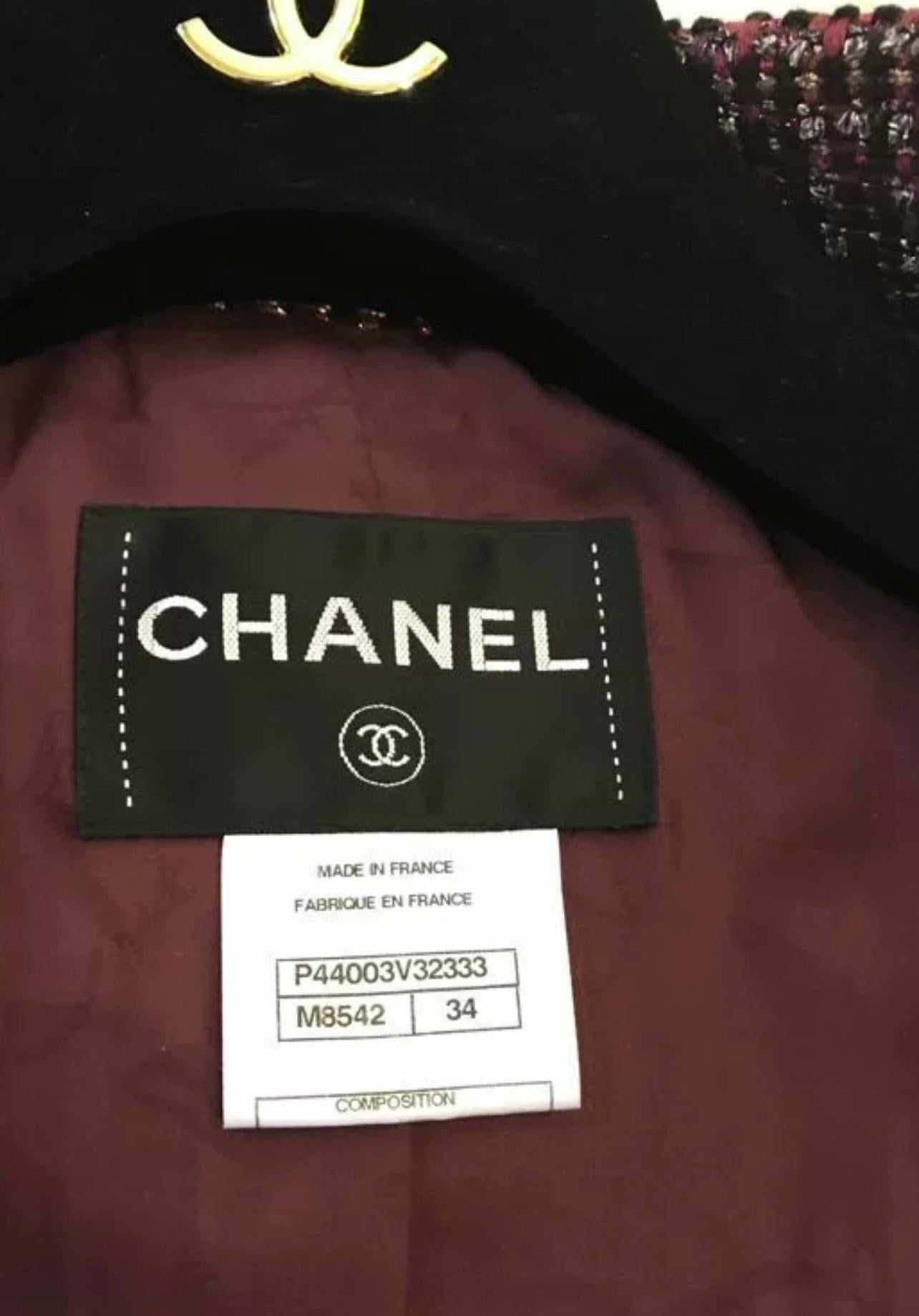 Chanel Paris / Bombay Jewel Buttons Lesage Tweed Jacket 6