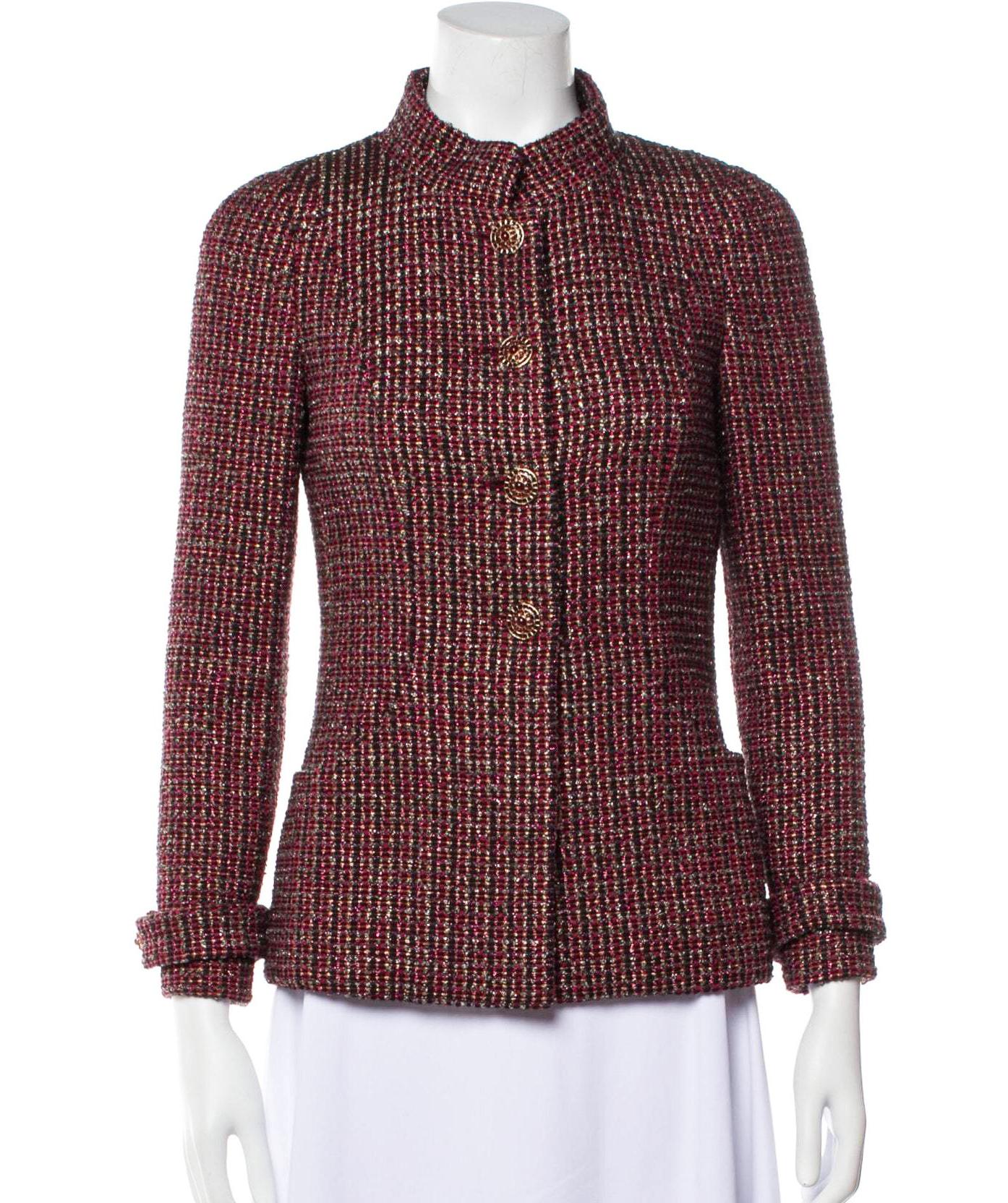 Chanel Paris / Bombay Jewel Buttons Lesage Tweed Jacket 9