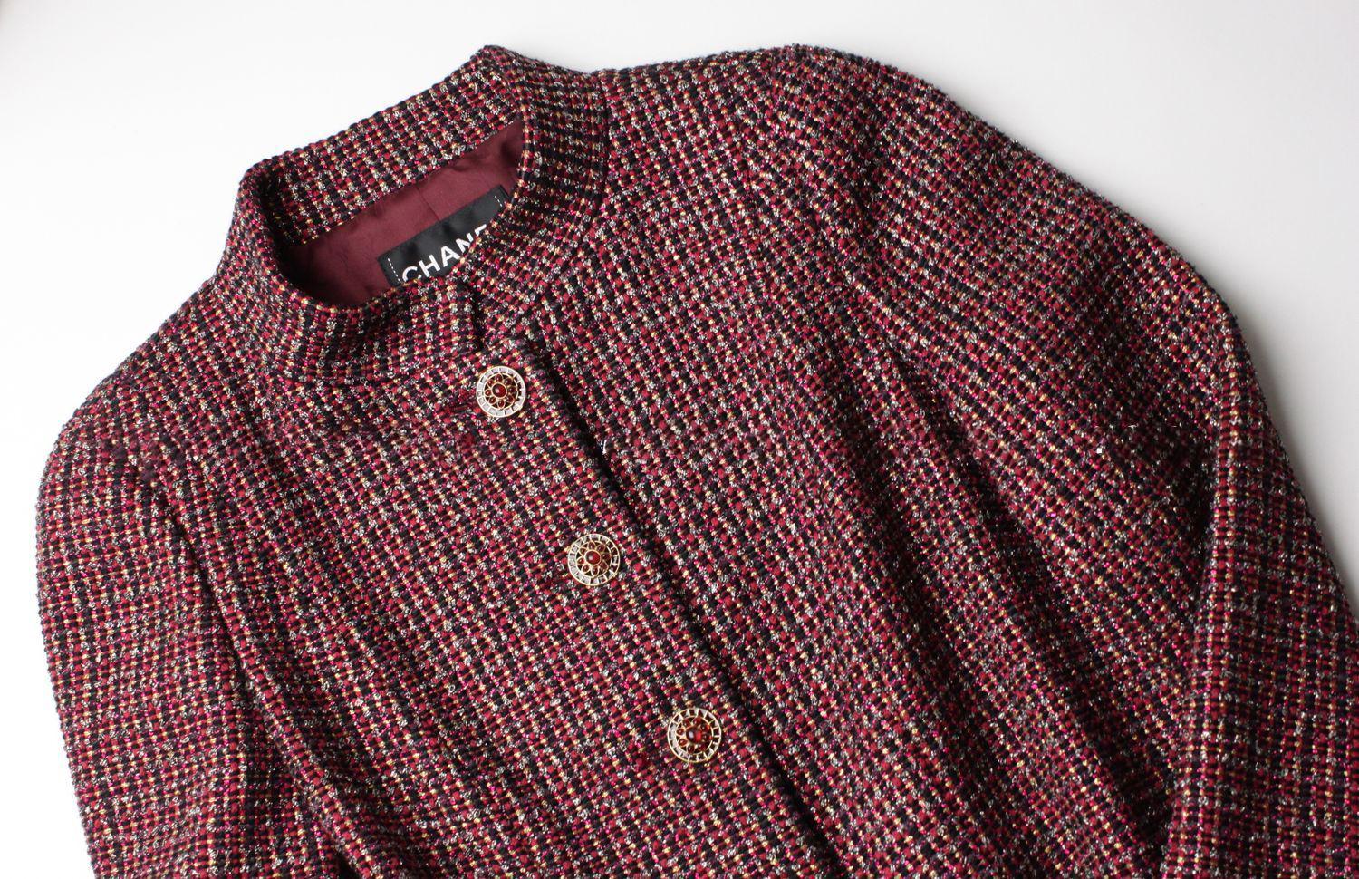 Chanel Paris / Bombay Jewel Buttons Lesage Tweed Jacket 2