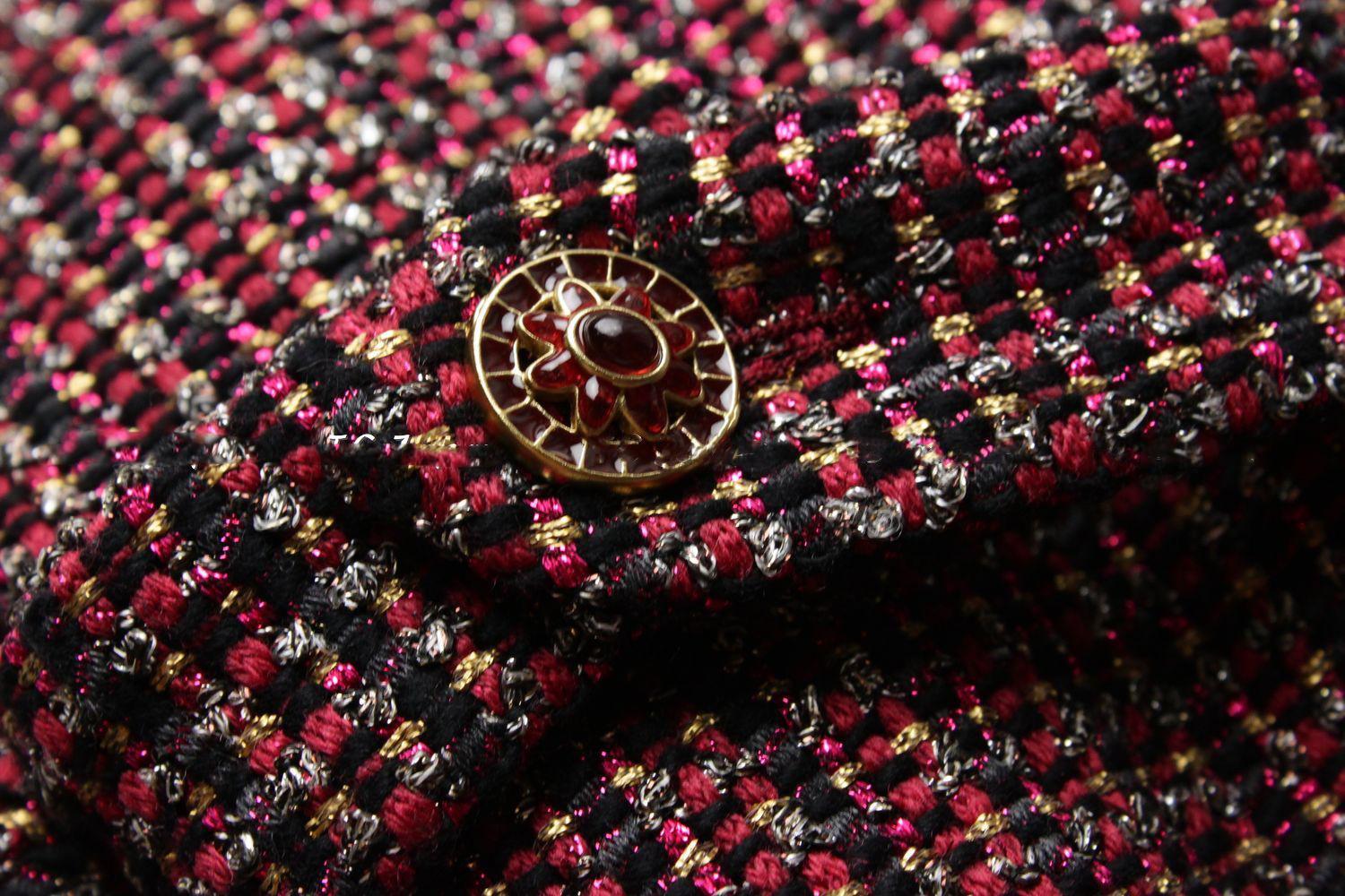Chanel Paris / Bombay Jewel Buttons Lesage Tweed Jacket 4